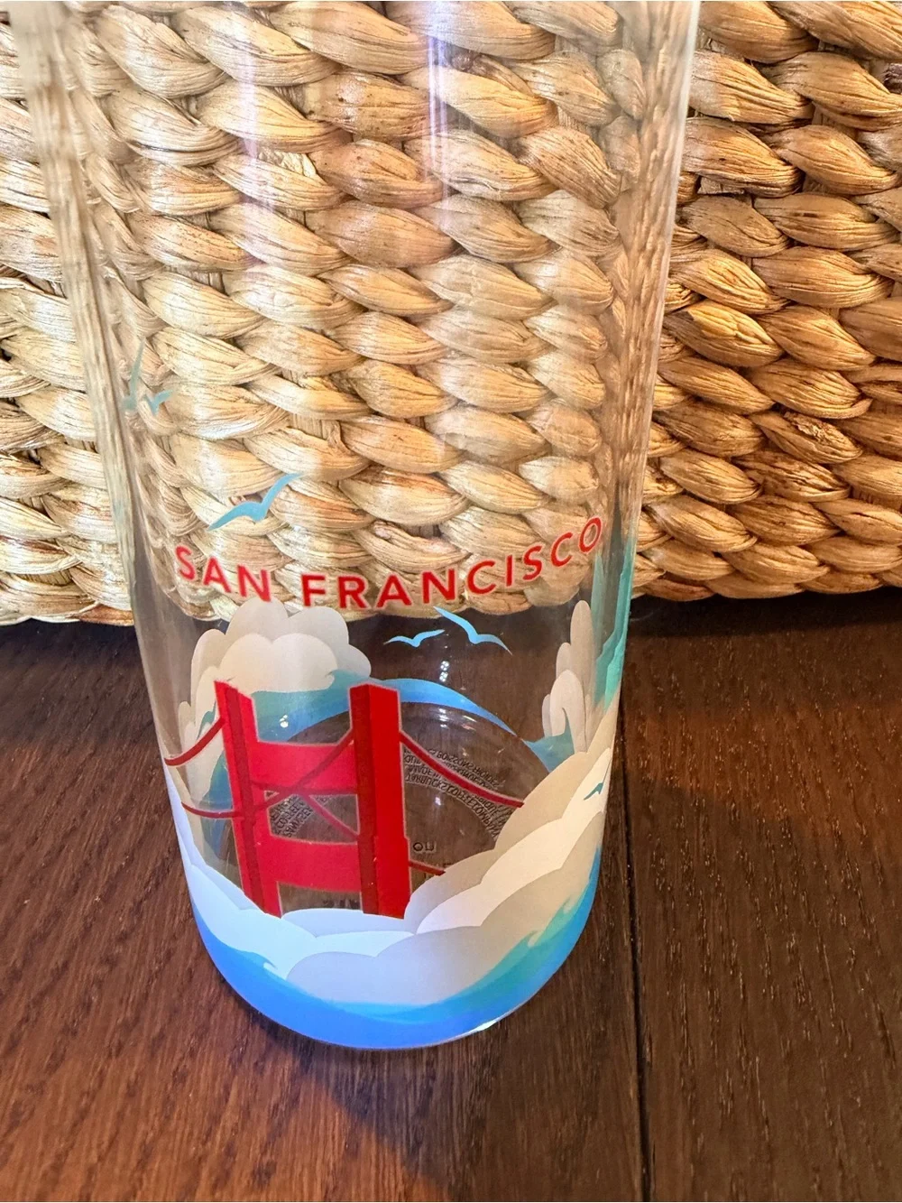 Starbucks “You Are Here Collection” San Francisco Clear Glass Bottle